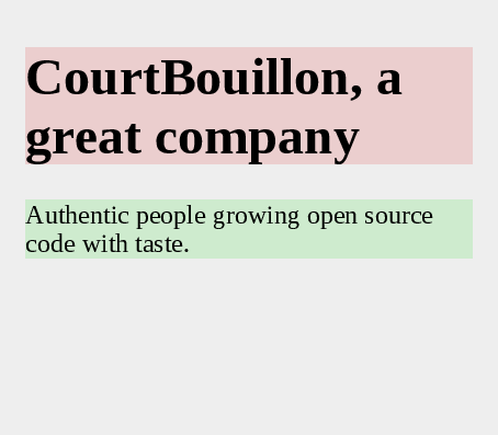 Good example of a poster describing CourtBouillon 😁