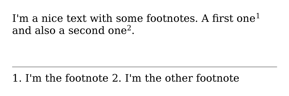 Example of footnotes displayed as inline