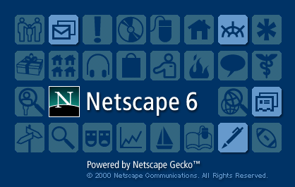 Starting screen of Netscape 6