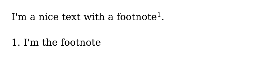 Example of footnote