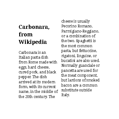 Article on two columns Article displayed on two columns