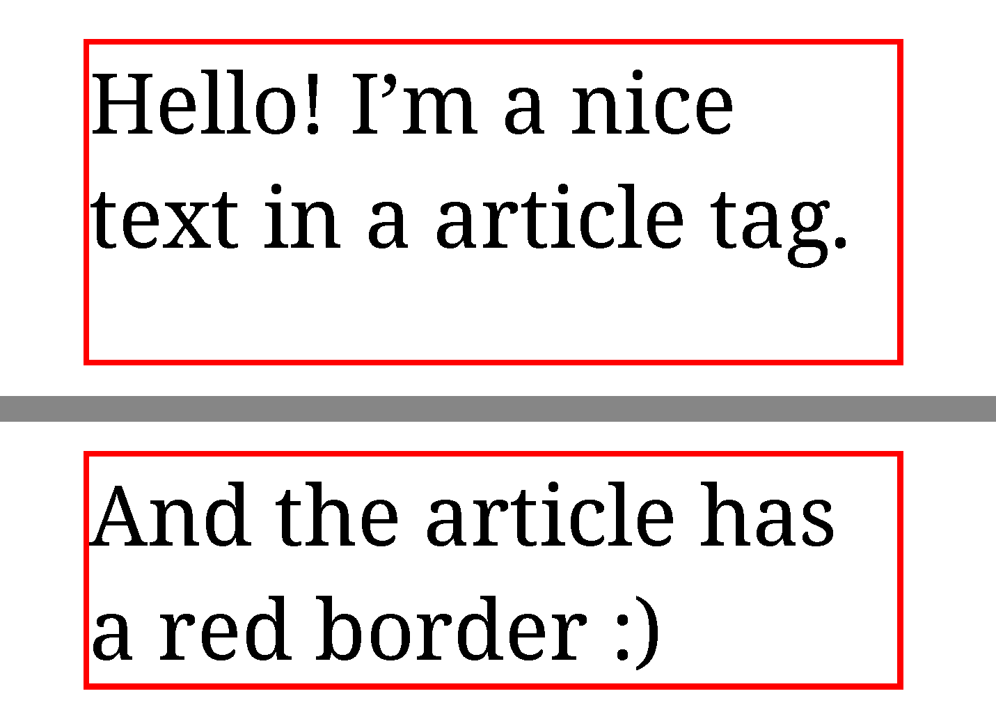 Example of an article with borders repeating on page break